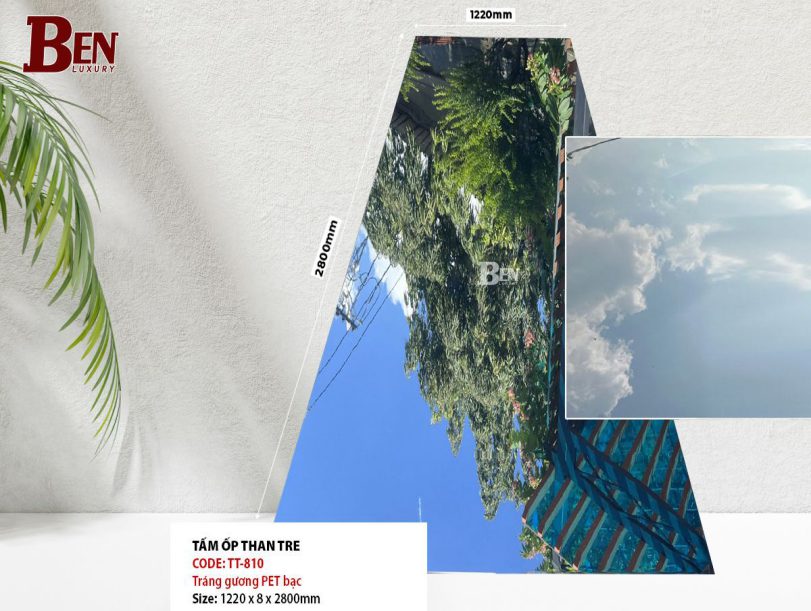 Tấm ốp than tre tráng gương