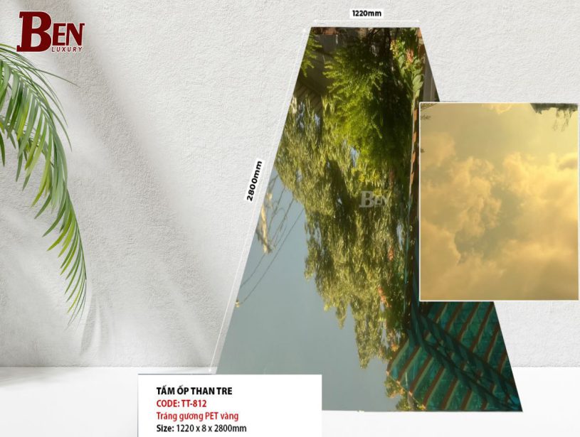 tấm ốp than tre phòng khách