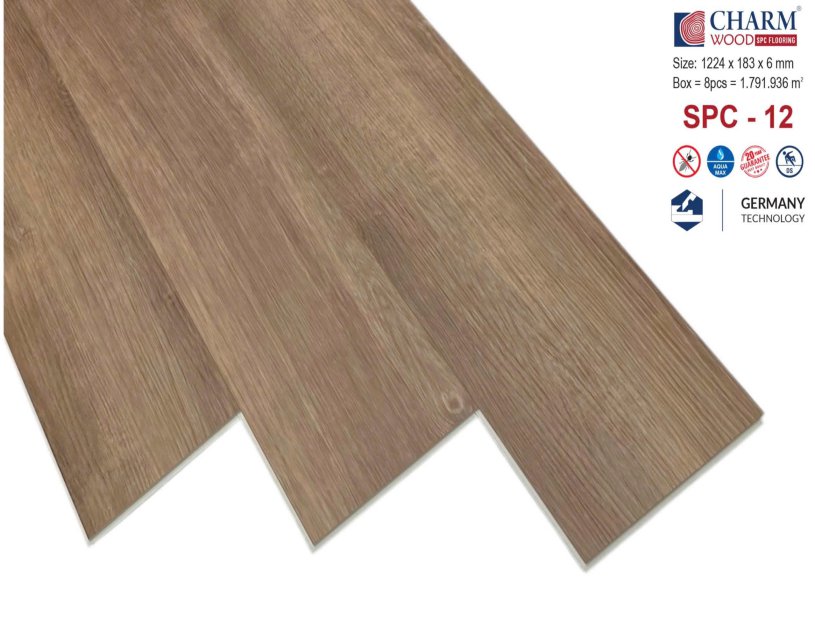 Sàn nhựa Charm wood 4mm 6mm giả gỗ